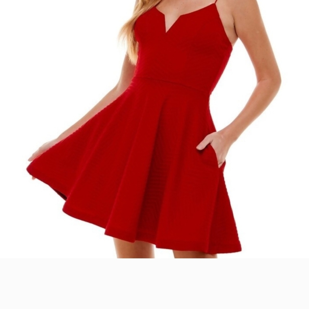 City Studio Vibrant Red Mini Dress